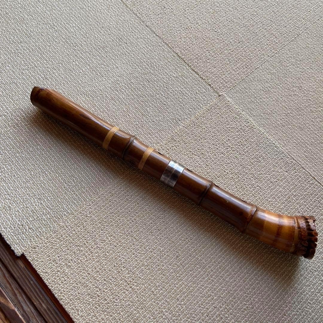173 尺八 一尺五寸管 銘竹風ニ印 超人気高