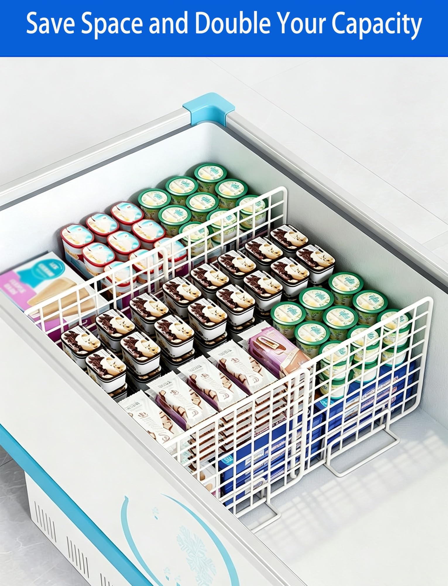 Separador Congelador Ajustable Organizador Alambre para Freezer