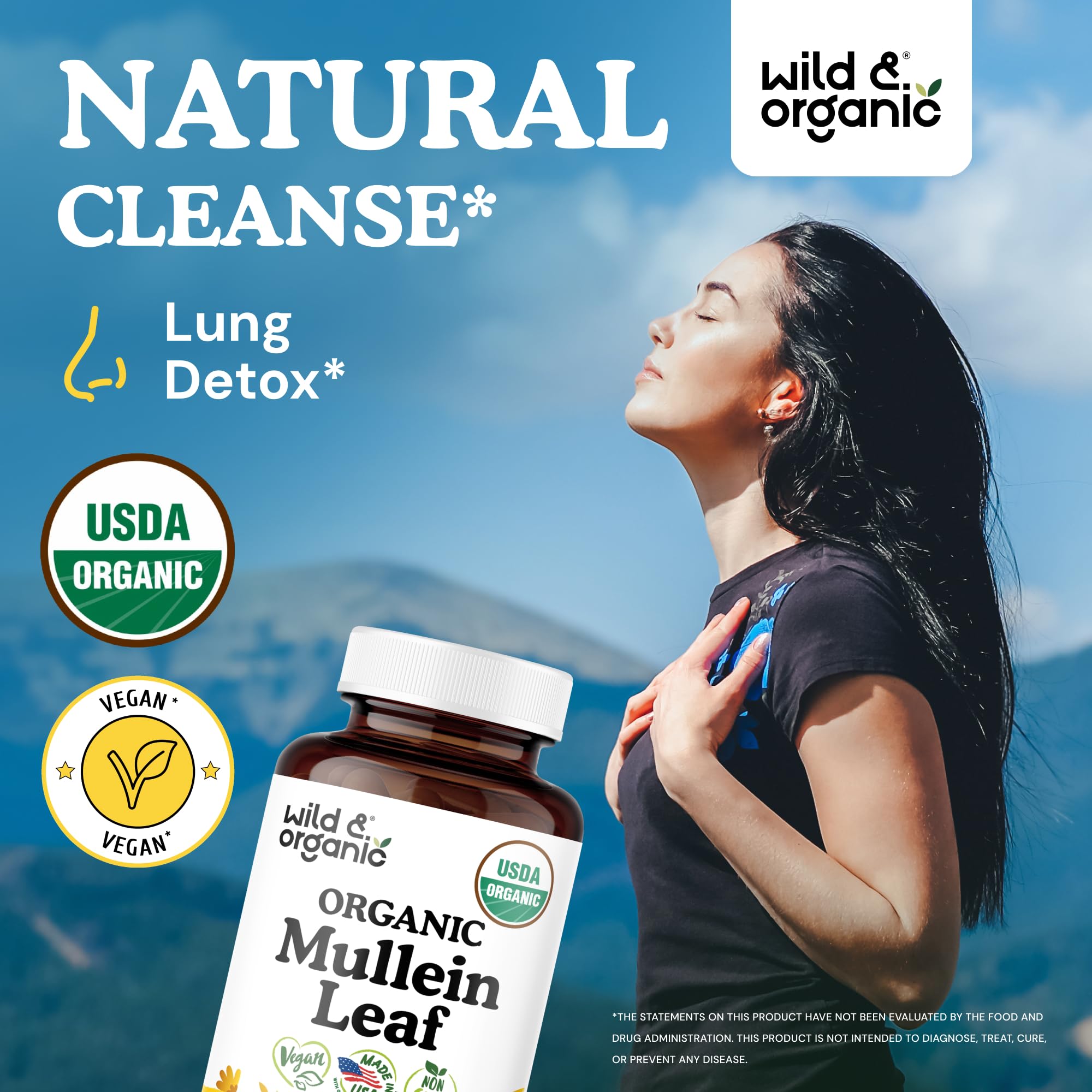 USDA Organic Mullein Capsules - Lung Support - 90 Count — Amazon image 2