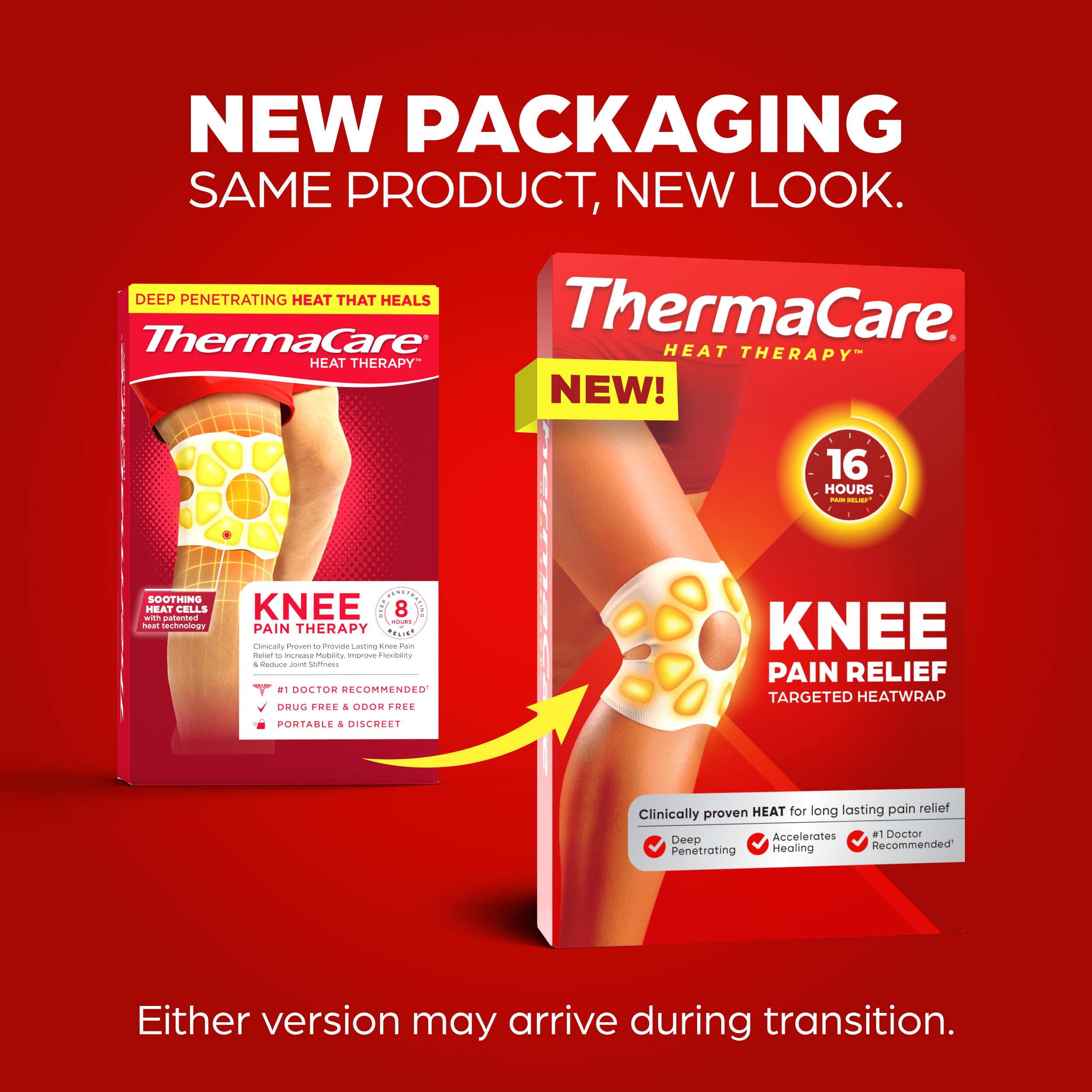 ThermaCare Knee Heat Wraps - Pain Relief -8