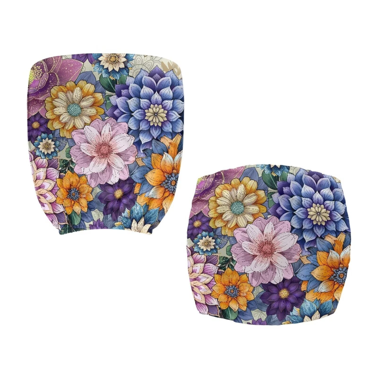 YUVAMAGIMO Colorful Floral Office Chair Cover Stylish Office Chair Covers Reduces Damage Flexible Suitable for Home Desk Chair Home Accessories Decoration