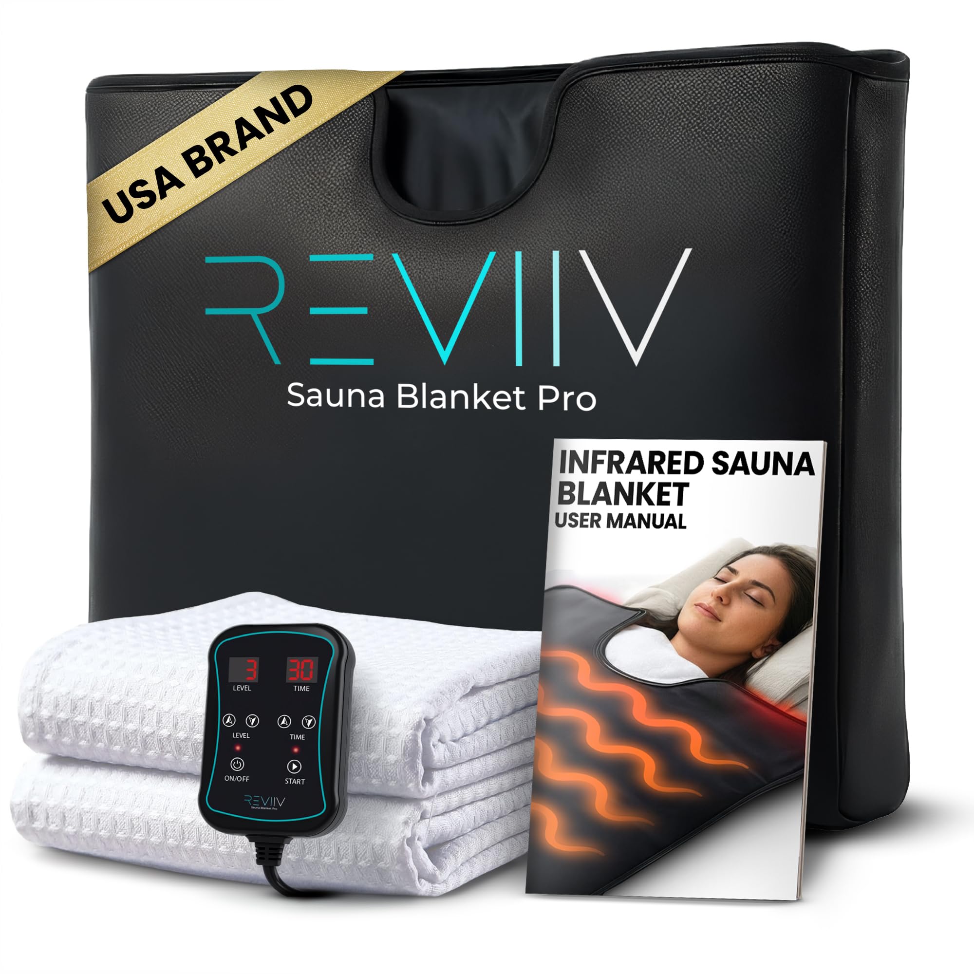 Portable Sauna Blanket with Bonus Cotton Insert Towel - V2.0 Major Upgrades! Premium Far Infrared Sauna Blanket for Detoxification - Sauna Blanket Infrared Saunas for Home with 85-185℉ Temp Range