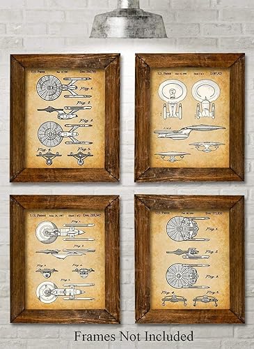 Miniatura 2 de Star Trek Original USS Enterprise Patent Prints - Set of Four Photos 8x10 Unframed - Makes a Great Man Cave Decor and Gift Under 20 for Trekkies