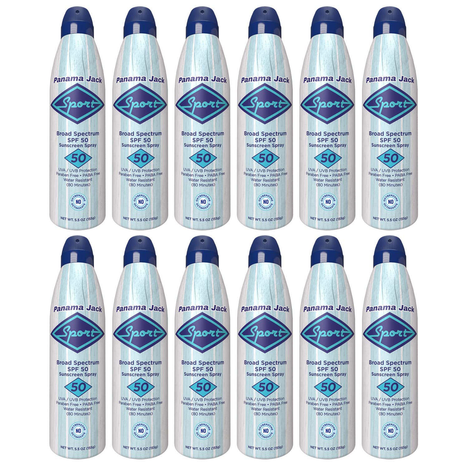 Panama Jack Sport Sunscreen Spray - SPF 50 Broad Spectrum UVA UVB Protection PABA Paraben Gluten Cruelty Free