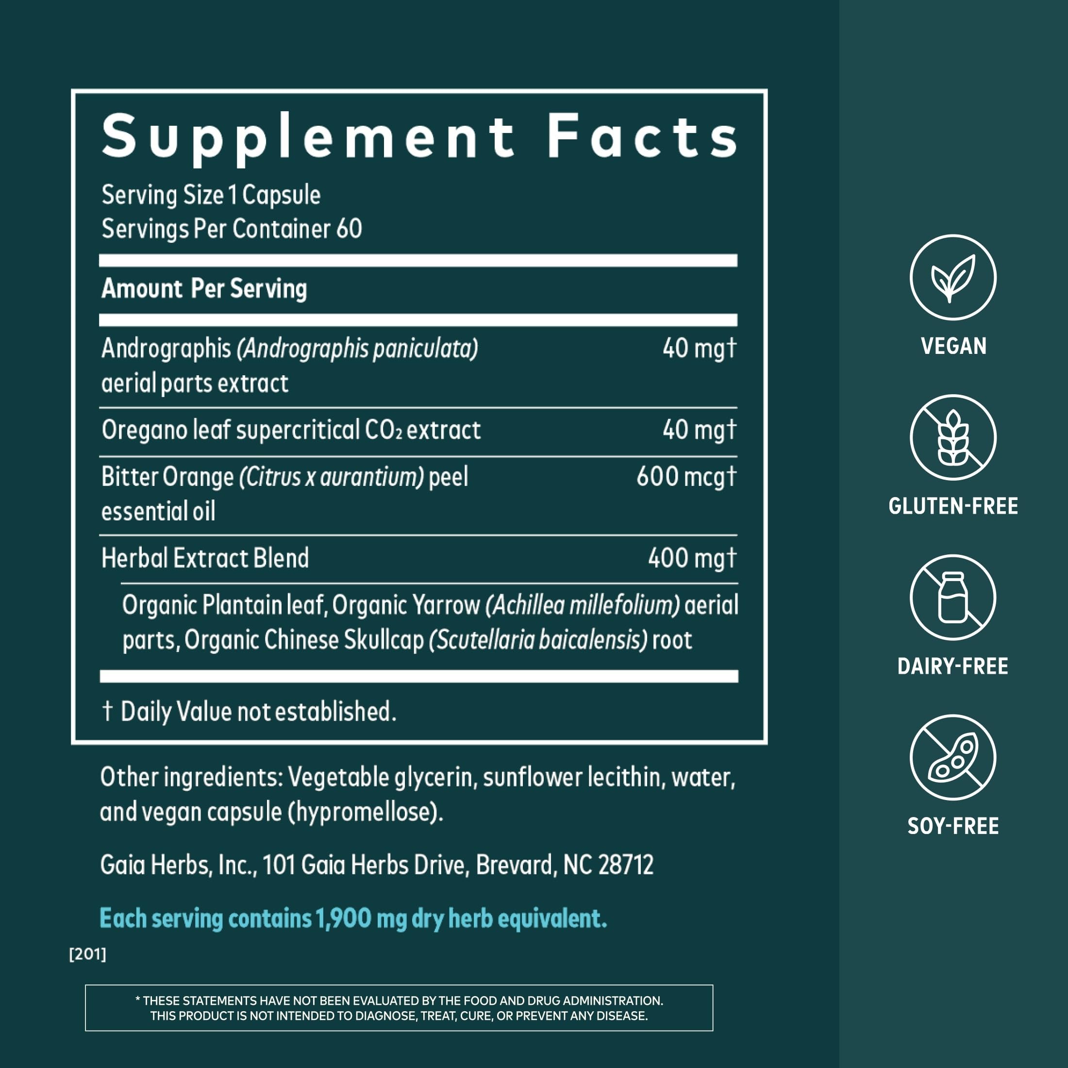 Gaia Herbs Sinus & Lung Supreme, 60 Vegan Capsules, 60 Servings — Amazon image 2