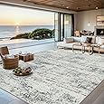 6x9 Area Rugs for Living Room Rug Washable: Abstract Rug for Dining Room Bedroom Carpet Non Slip 6 by 9 Indoor Modern Nursery Home Office Yellow Brown
