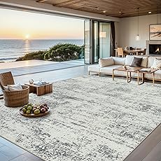 6x9 Area Rugs for Living Room Rug Washable: Abstract Rug for Dining Room Bedroom Carpet Non Slip 6 by 9 Indoor Modern Nursery Home Office Yellow Brown
