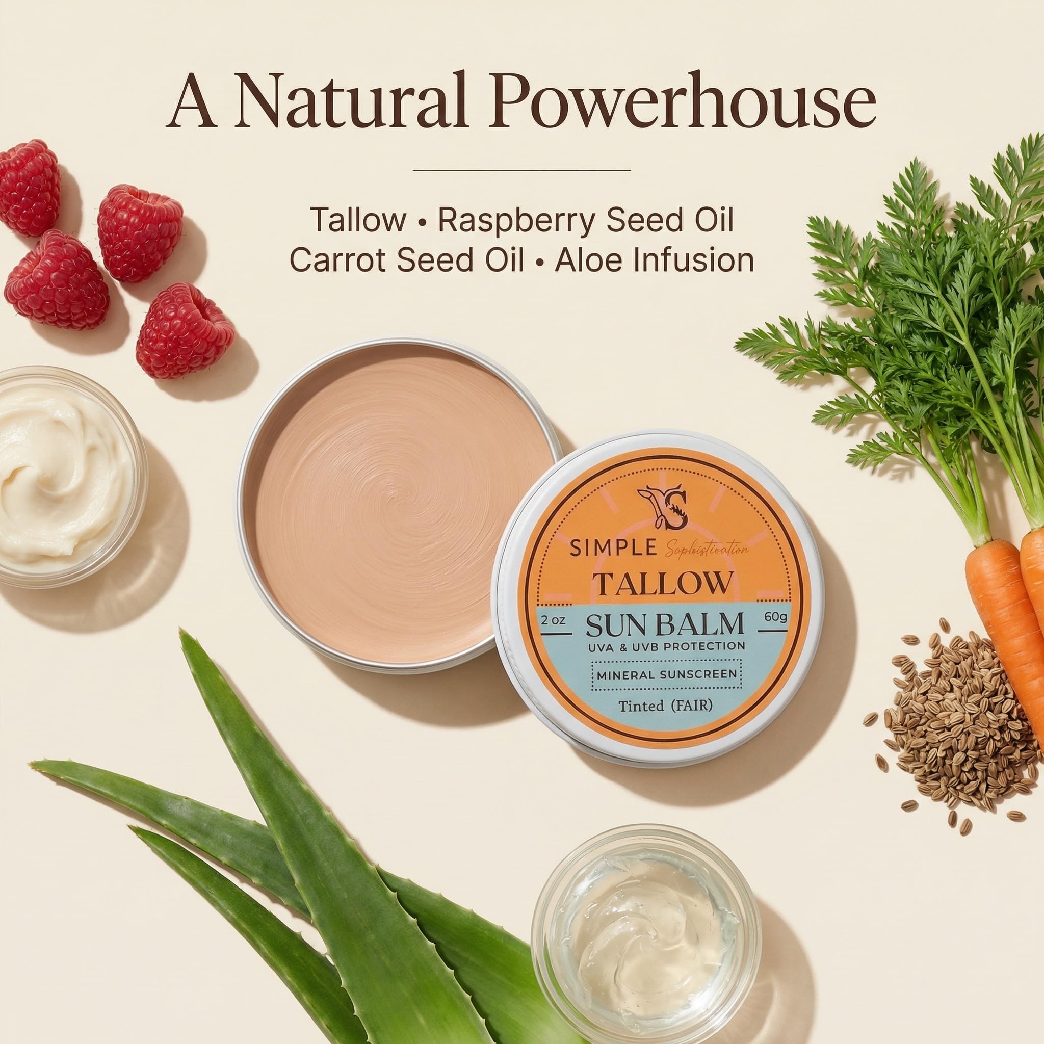 Tallow Sun Balm Mineral Sunscreen SPF 30