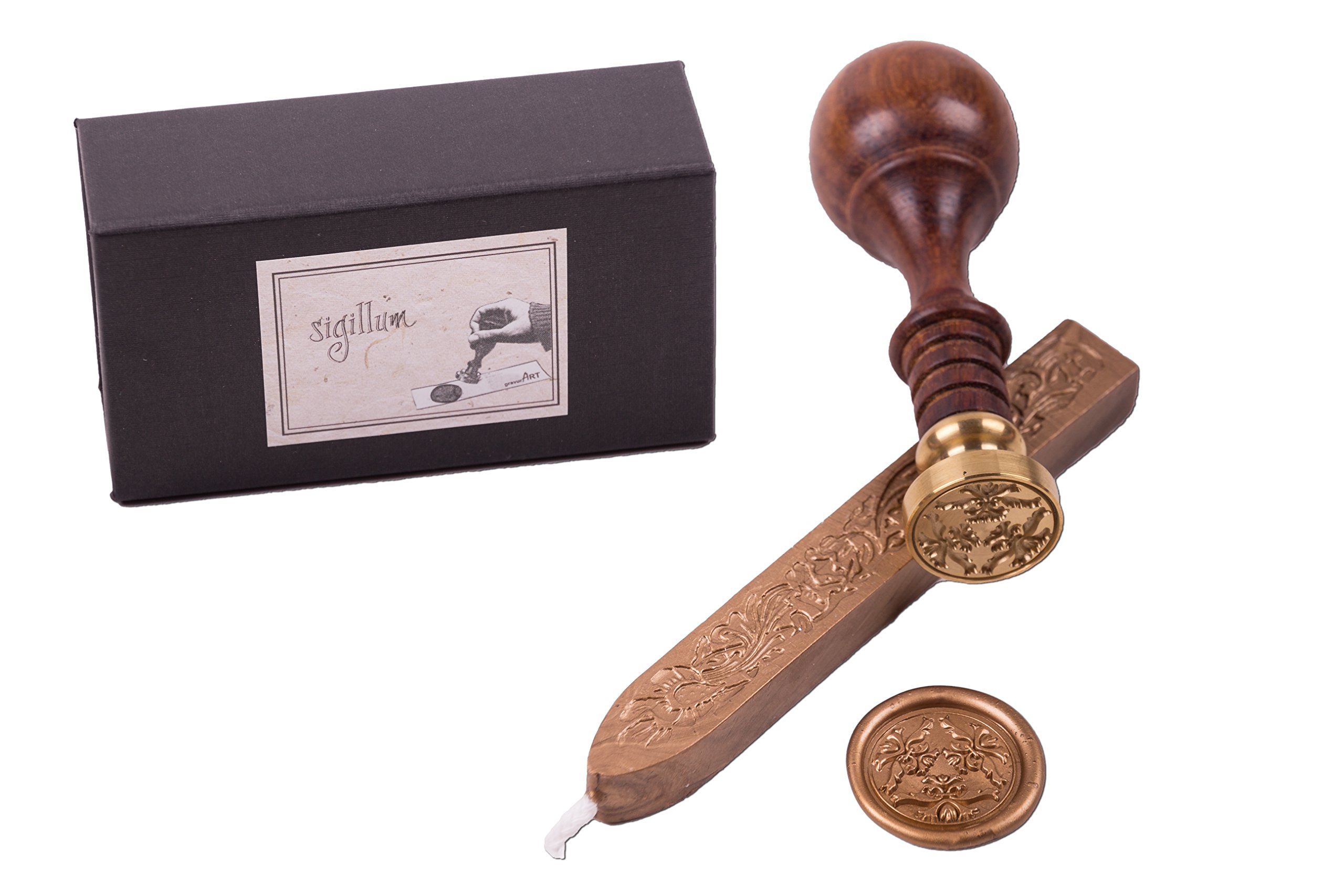 Siegelstempel Set Mit Gecko Motiv - Inklusive Siegelwachs Gold