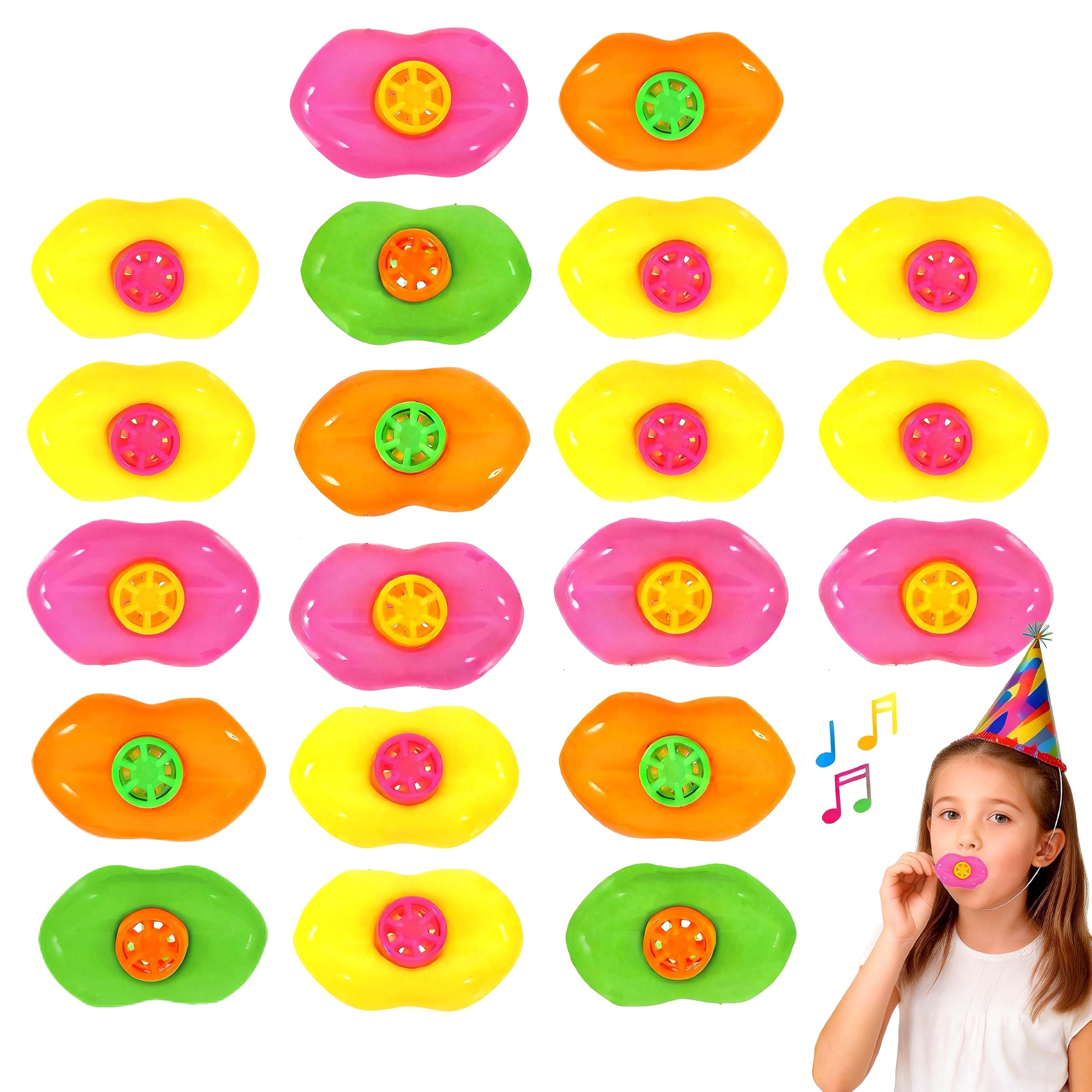 Amazon.com: NUOBESTY Lip Shaped Party Blowers Whistles, 20Pcs Loud