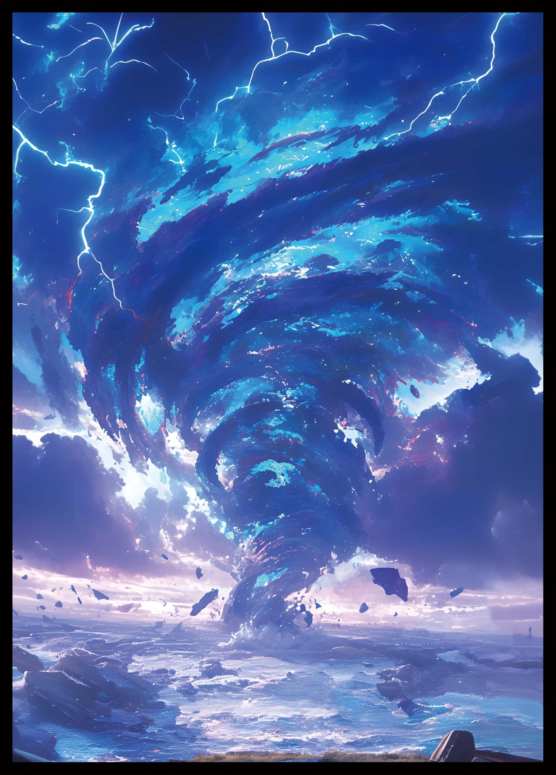 MTG Card Sleeves - Island - Utility Lands Series - Ultra Clear Front & Matte Finish Back, 100 Count Standard Size Matte Art Sleeve for Magic The Gathering