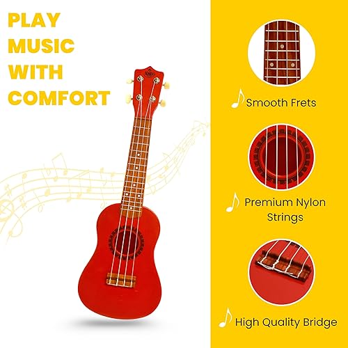 Miniatura 16 de KaKo'o Music Pacific Blue - Ukelele soprano galardonado con el premio – Afinadores de metal y cuerdas de nailon de alta calidad – Libro guía