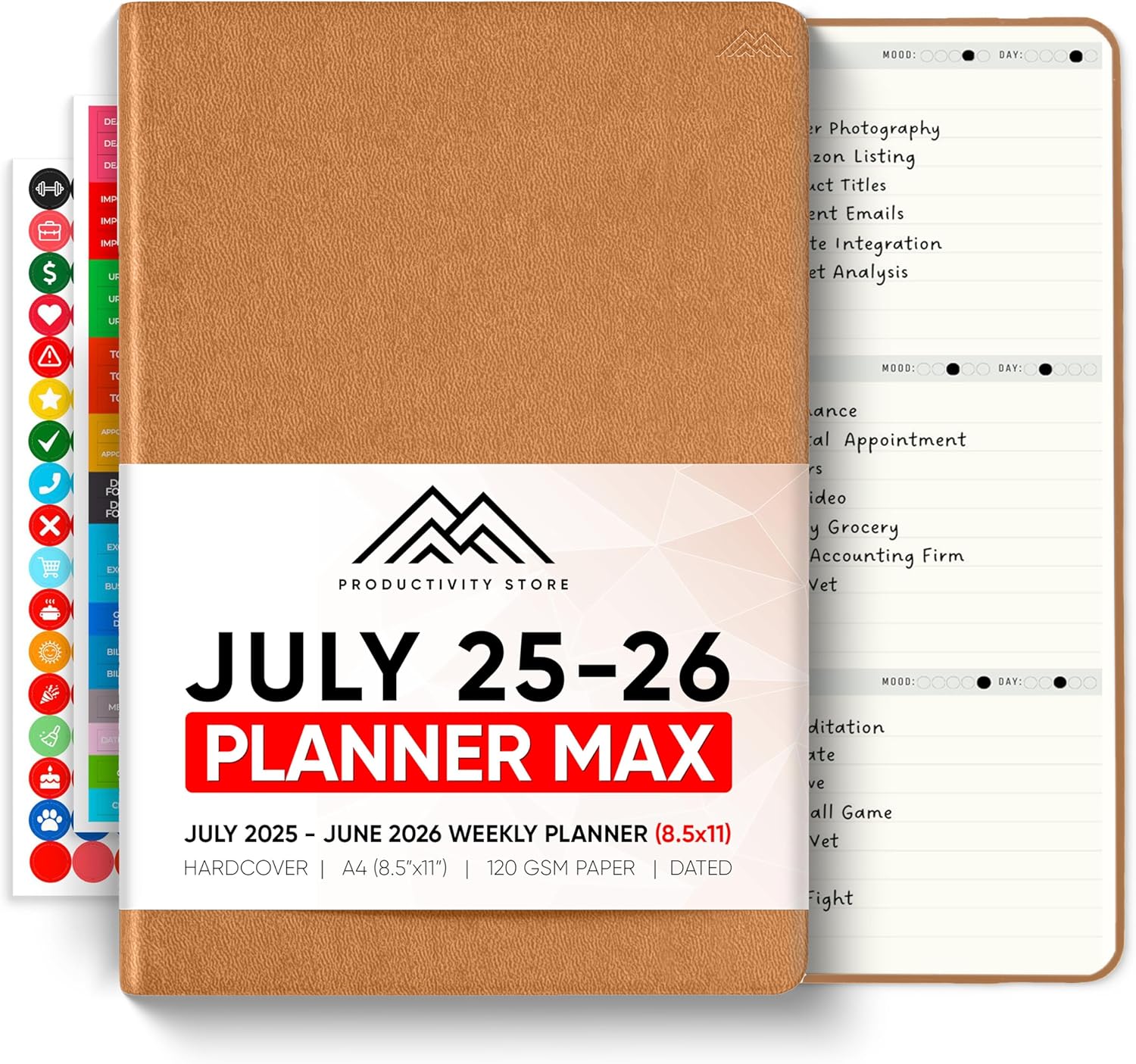 July 2025-2026 Planner Pro Max 8.5 x 11 | Daily, Weekly & Monthly