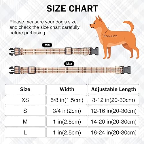 Miniatura 5 de DILLYBUD Collar para perros pequeños, medianos y grandes, collar de nailon acolchado de neopreno suave para mascotas con hebilla de liberación