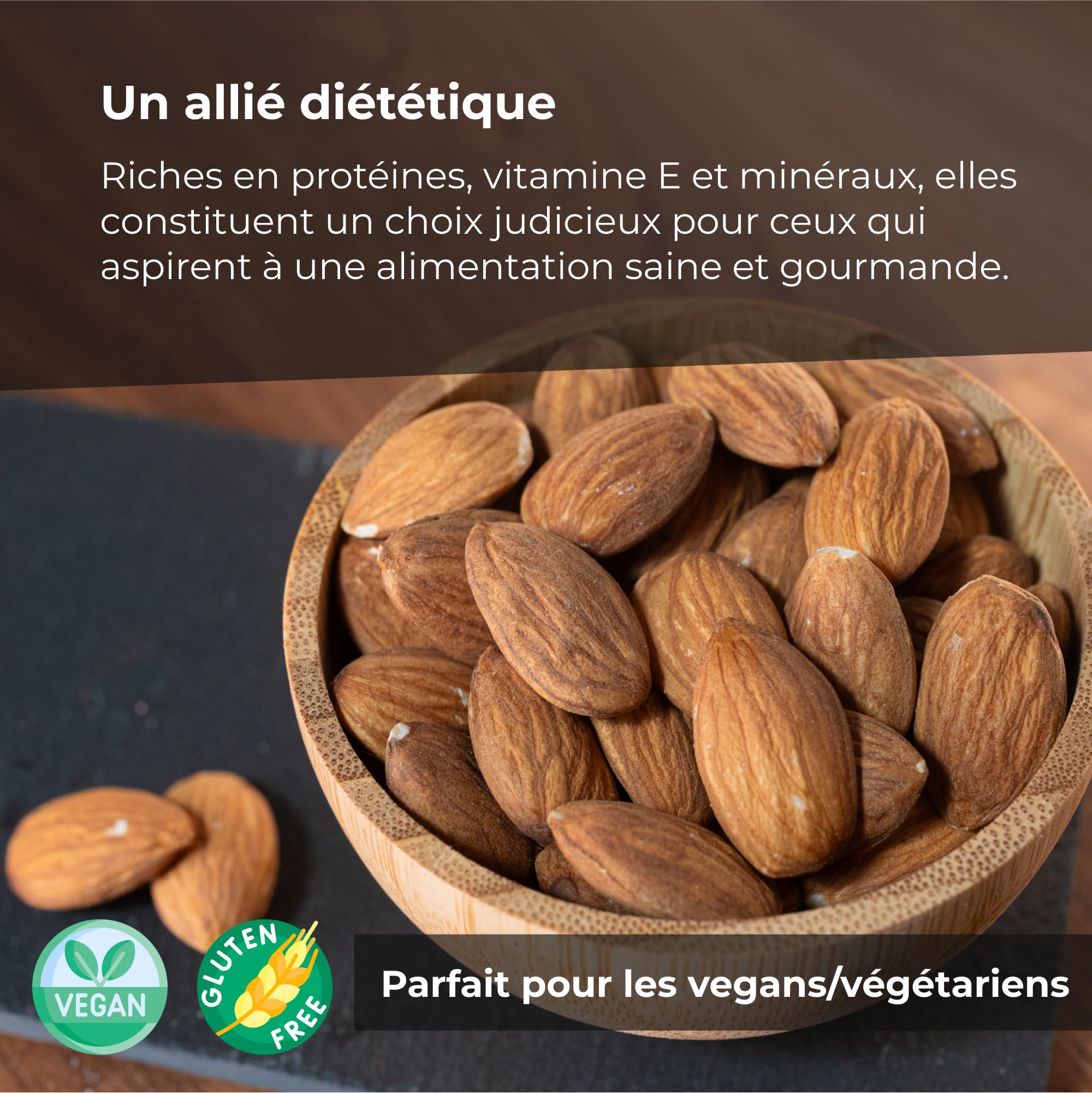 Amandes décortiquées 1 kg I Entieres et non salées I Naturelles I Noix Crues I Fruits Secs sans OGM I végétaliens et végétariens I Nuts I Almond Keto I Dorimed