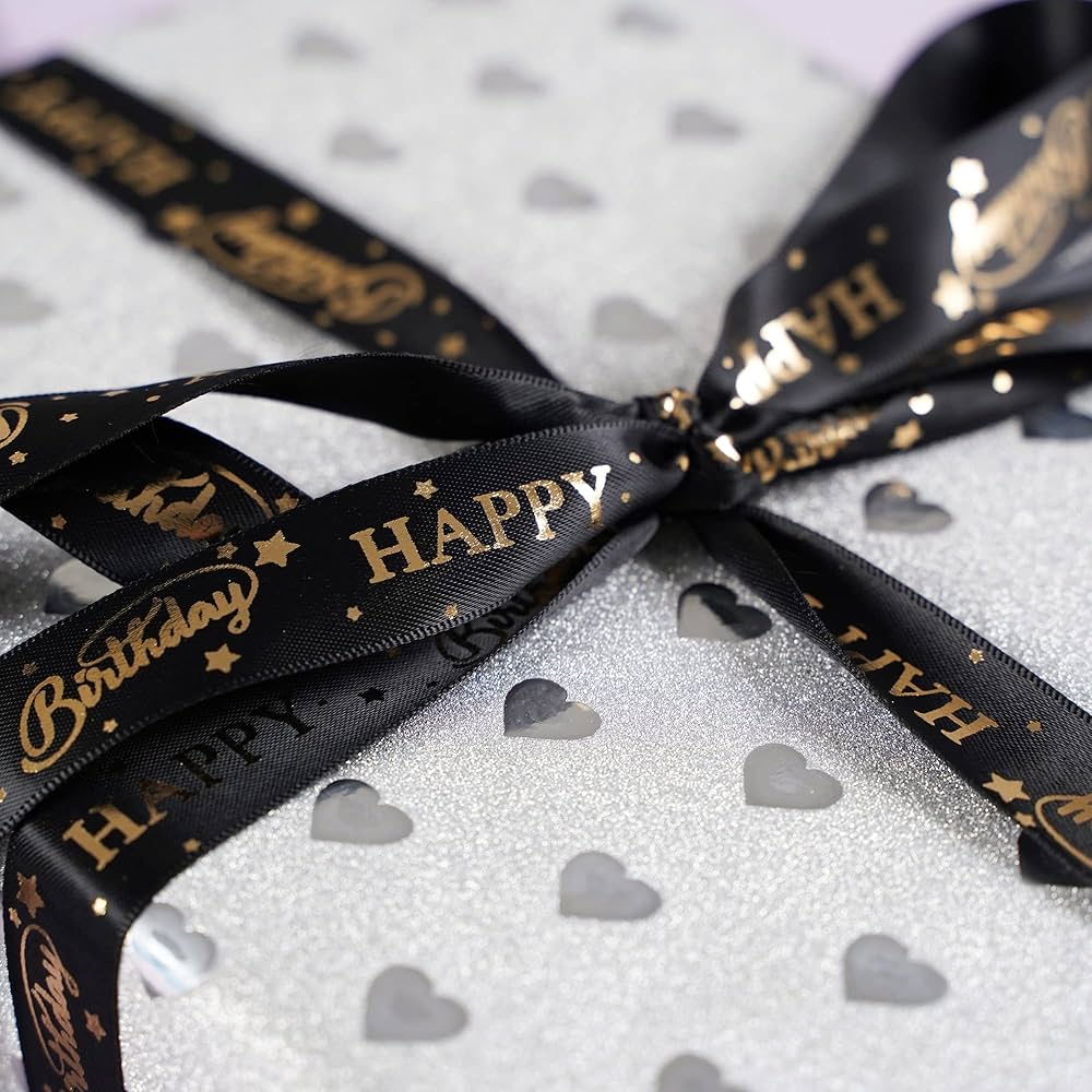 ハッピーリボン Amazon.co.jp: HUIHUANG 3/4インチ ハッピーバースデー ゴールド