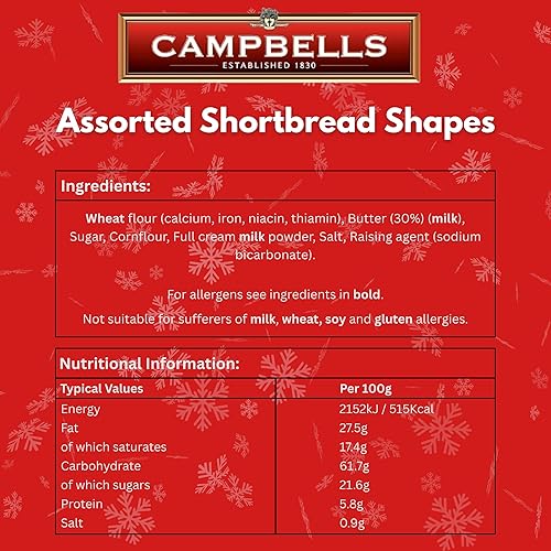 Miniatura 2 de Campbells Shortbread Lata de muñeco de nieve (formas de mantequilla surtidas) 5.29 oz | 5.29oz (paquete de 1)