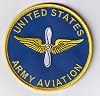 US Army Aviation Branch Patch – with Hook and Loop, 4"
