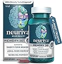 NEURIVA Memory 3D Brain Supplement - Decaffeinated Nootropic Capsules for Memory, Focus, & Cognitive Function - Short Term, Long Term, & Working Memory Support - 50ct