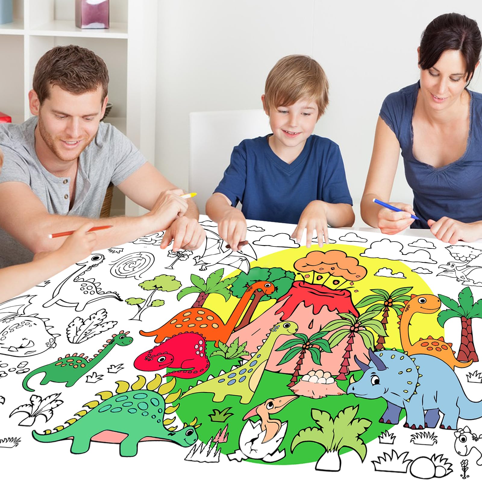Snapklik.com : Dinosaur Giant Coloring Poster, 30 X 72 Inches Large DIY ...