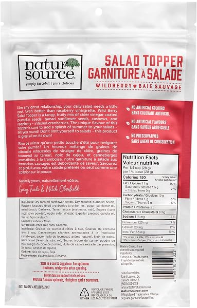 naturSource Salad Topper Artisanal Wildberry Non-GMO Made in Canada Value Size Re-Sealable Zip Pack (575 Gram Value Bag) - 2