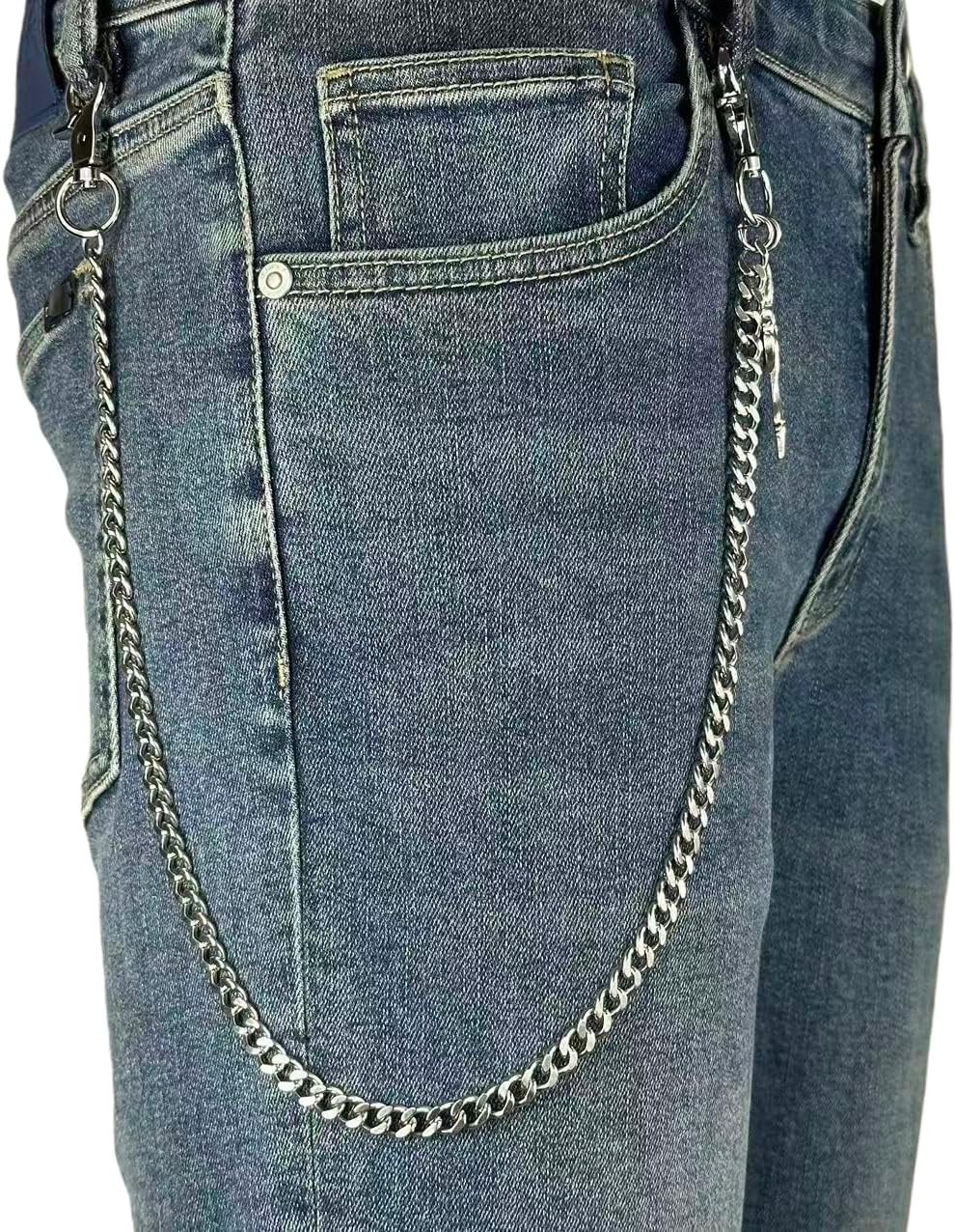 KALHE Gothic Stainless Steel Wallet Chain, Punk Hip Hop Cross Pants Chain, Unisex Fashion Accessory - Image 5