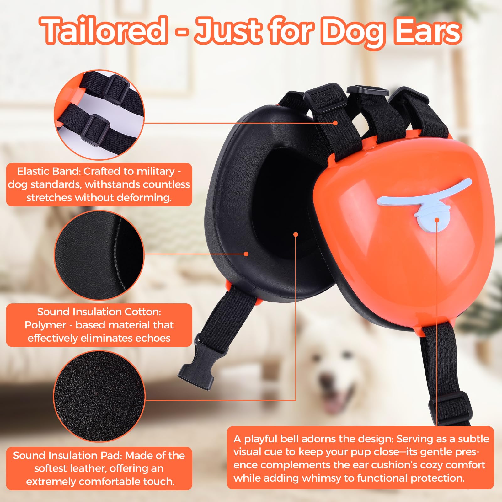 New Dog Ear Muffs Noise Protection Headphones - Dettaglio