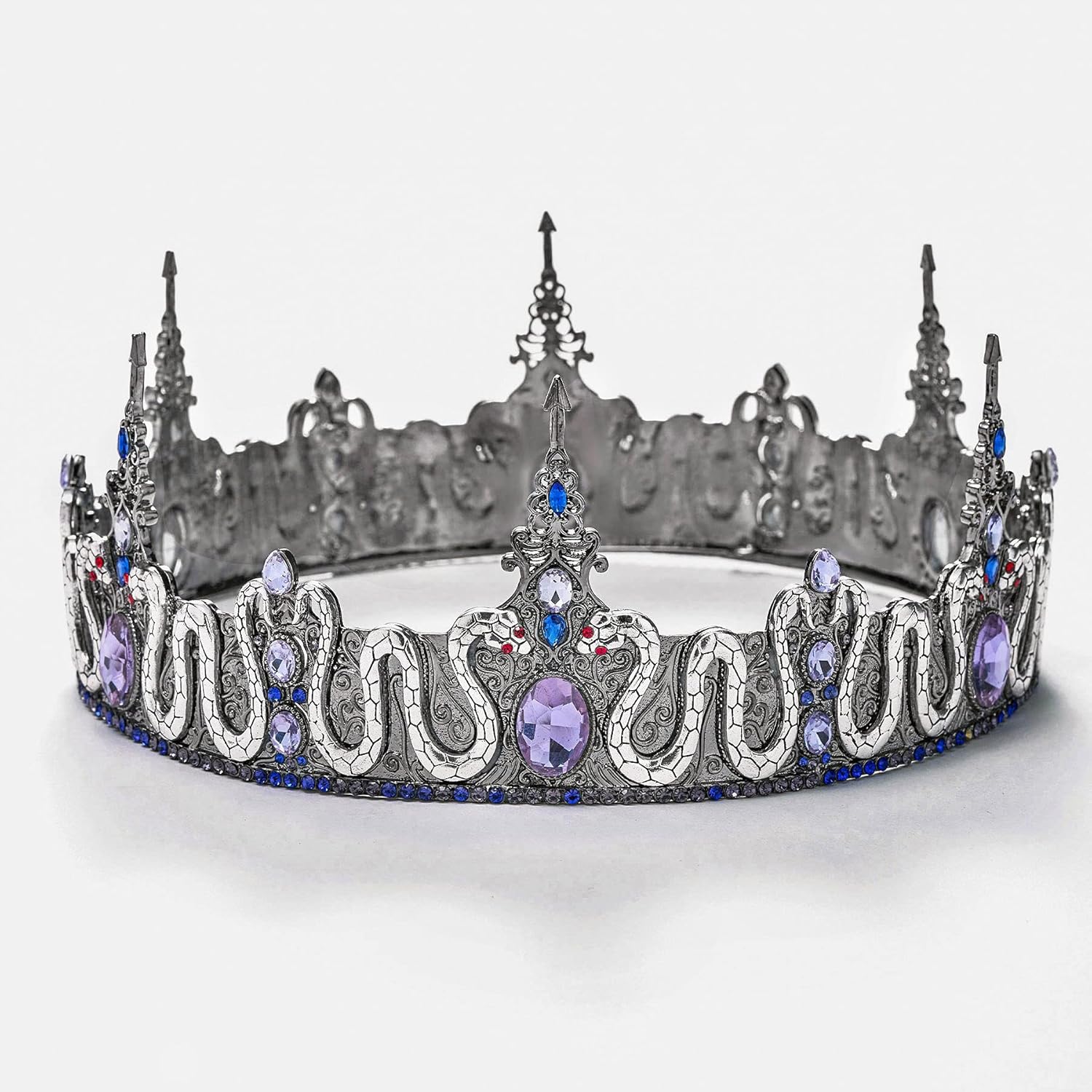 SWEETV King Crown for Men, Antique Silver Snake Mens Tiara Crown, Medieval Diadem, Costume Accessories for Cosplay Party Prom, Halloween Decorations : Beauty & Personal Care