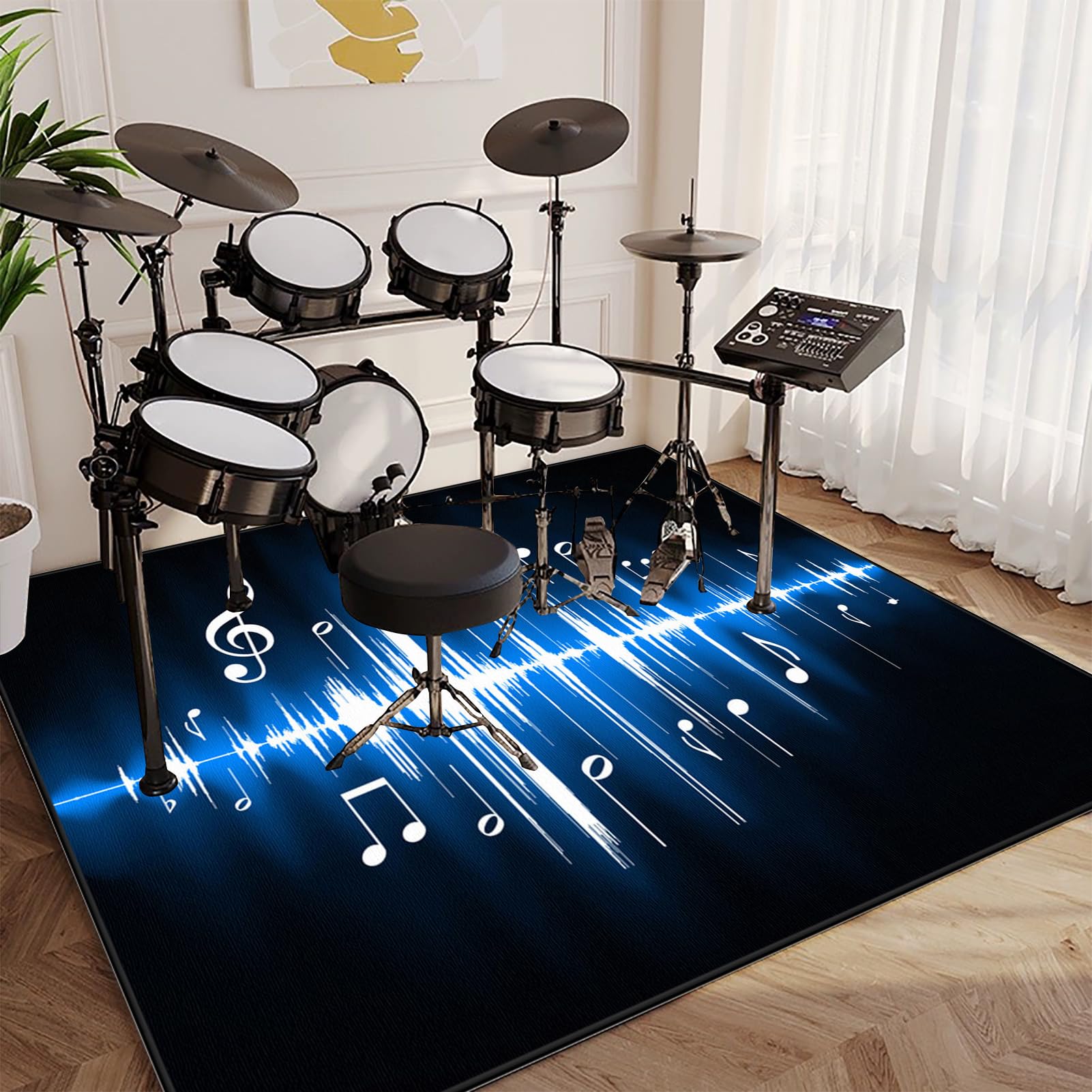 170 x 140 cm, mata dźwiękoszczelna, dywan perkusyjny, mata perkusyjna, zestaw perkusyjny, mata dźwiękoszczelna, koc muzyczny, do elektronicznych zestawów perkusyjnych, werbla i innych instrumentów