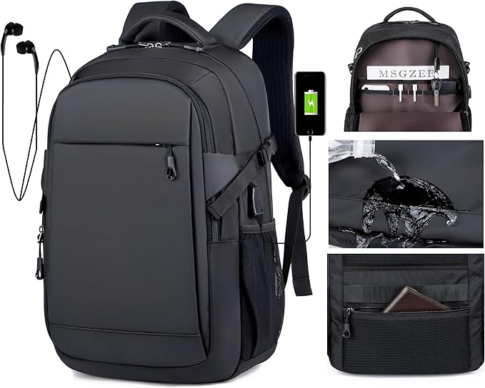 ALTOS OFFICE AND HOME Mochila para laptop, viajes de negocios y estudios, Puerto USB, Laptop hasta 15,6