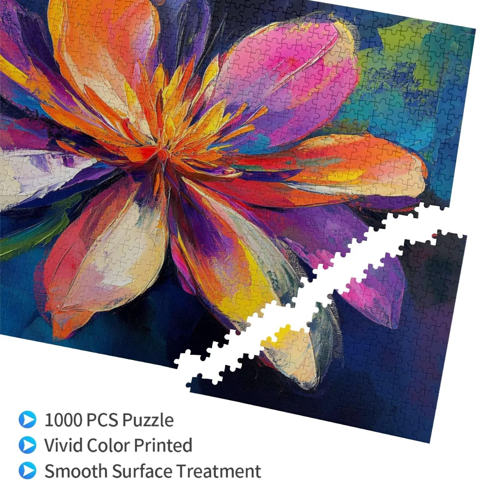 Puzzle 2000 Teile, Puzzle Erwachsene, Holzpuzzle Blume Impossible Jigsaw, Clevere Rätsel, HD Farbe Jigsaw mit Geschenkbox Verpackung for Room Decor, Geschenke für Frauen Farbe 100x70cm p-1206
