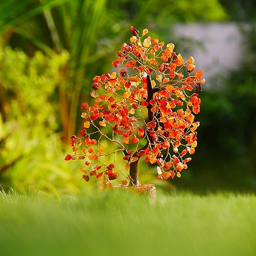 Miniatura 6 de Colgante de árbol de la vida bonsái de cornalina, cristal curativo de chakras, decoración del hogar, sala de estar, buena suerte, regalo de oficina,