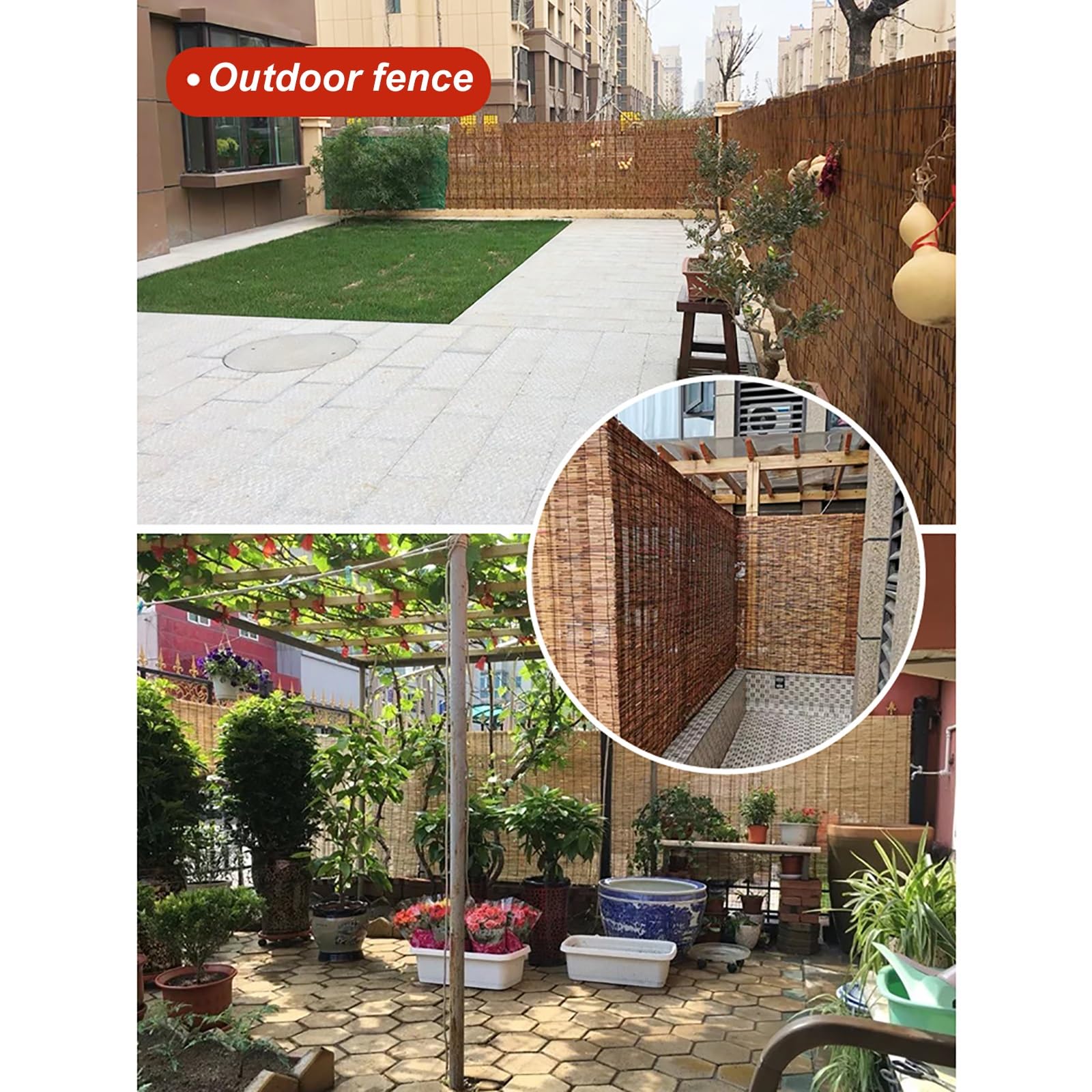 Tapparelle In Reed con Sollevatore Avvolgibile Tende In Bambu da Esterno con Accessori Facile da Installare Trazione Laterale per Interni Oscuranti Adatto Alle Finestre/Porte ( Size : 45x63in (WxH) )