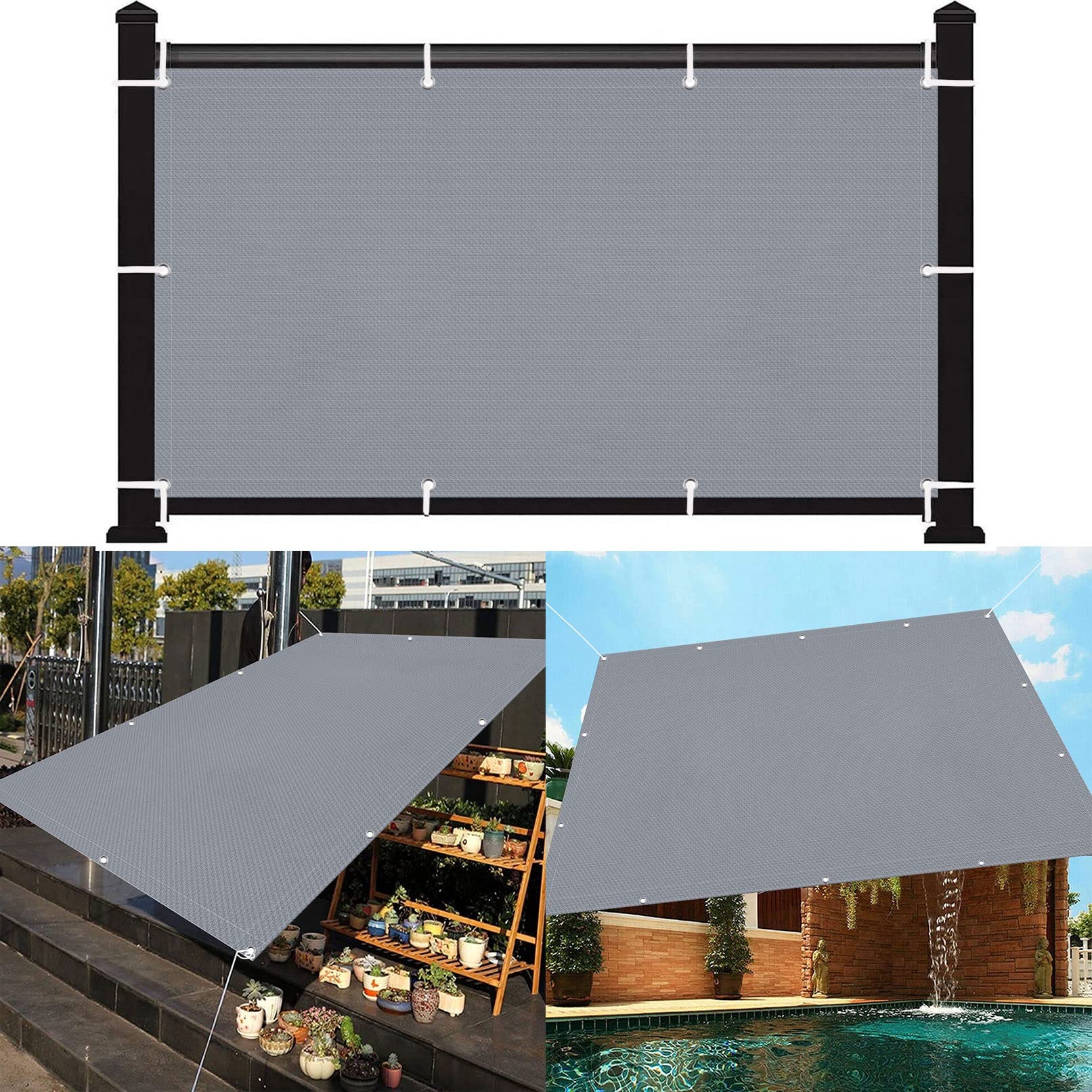 Toile d'ombrage anti chaleur 3.6x7.5m pour protéger votre terrasse