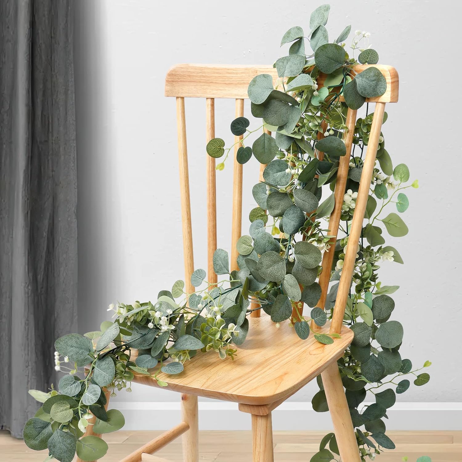 フェイクグリーン アイビー ガーランド 1.8M 2本セット 人工観葉植物 吊り下げ 壁掛け グリーンガーランド 造花 藤 リーフ インテリア | ホーム オフィス 家 テーブル 結婚飾り 撮影用 DIY 雑貨 置物