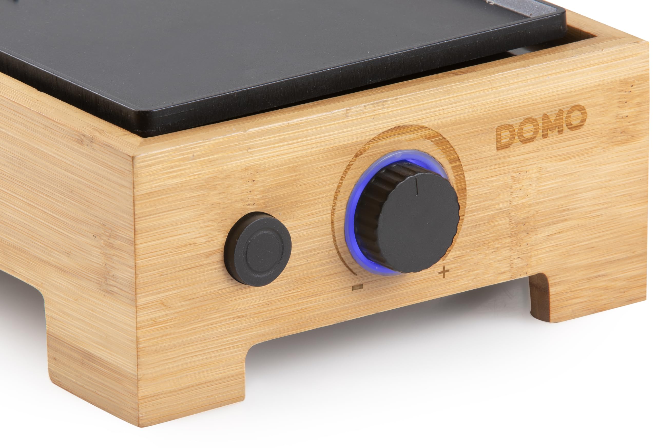 DOMO DO9270G Plancha Grill Bamboo Style 'Just Us' – wygląd drewna – powłoka bez PFAS – 1000 W