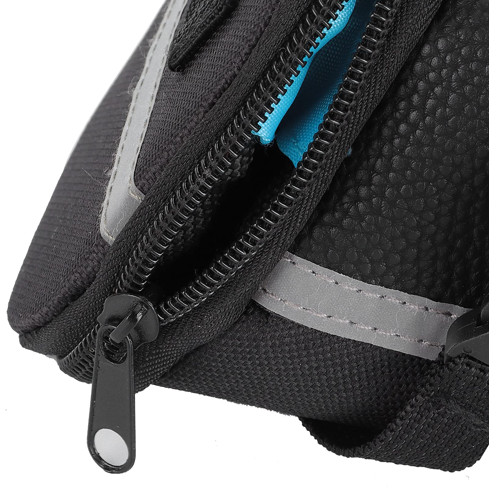 KAKAKE Seat Bag, 1.2L Capacity Saddle Bag Easy To Operate with Bright Reflective Belt for Road Bikes Mountain Bikes, City Bikes, Folding Bikes