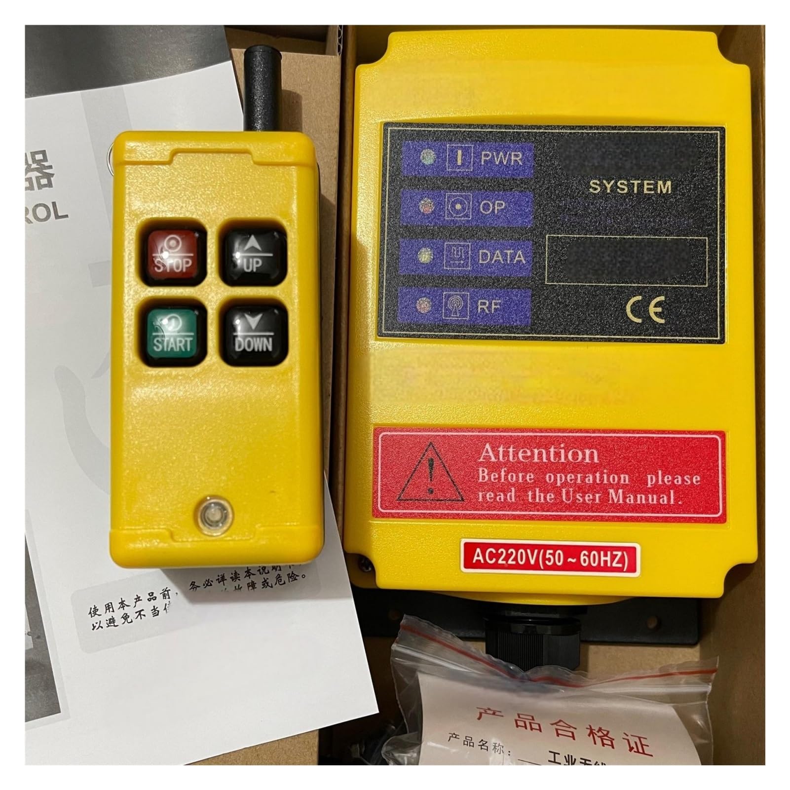 2-taste aufzug elektrische hoist kleine industrielle automatisierung ausrüstung förder wireless controller DC24V für Heckklappe(380V)