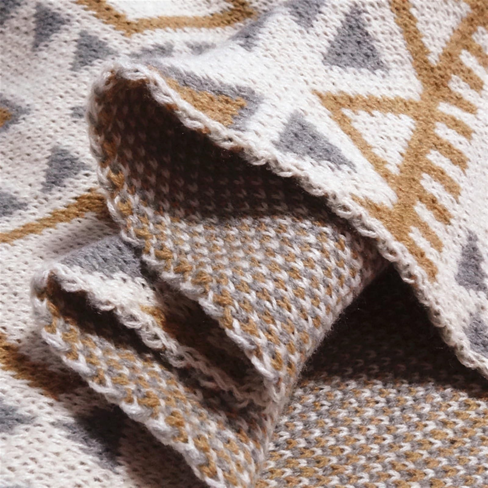 Boho deken for bank, gebreide deken for bedbank, geweven deken for bank, bed, beddengoed, boerderij, huisbenodigdheden, schattige en gezellige Boheemse dekens (Color : A, Size : 130x220CM/51.1x86.6I