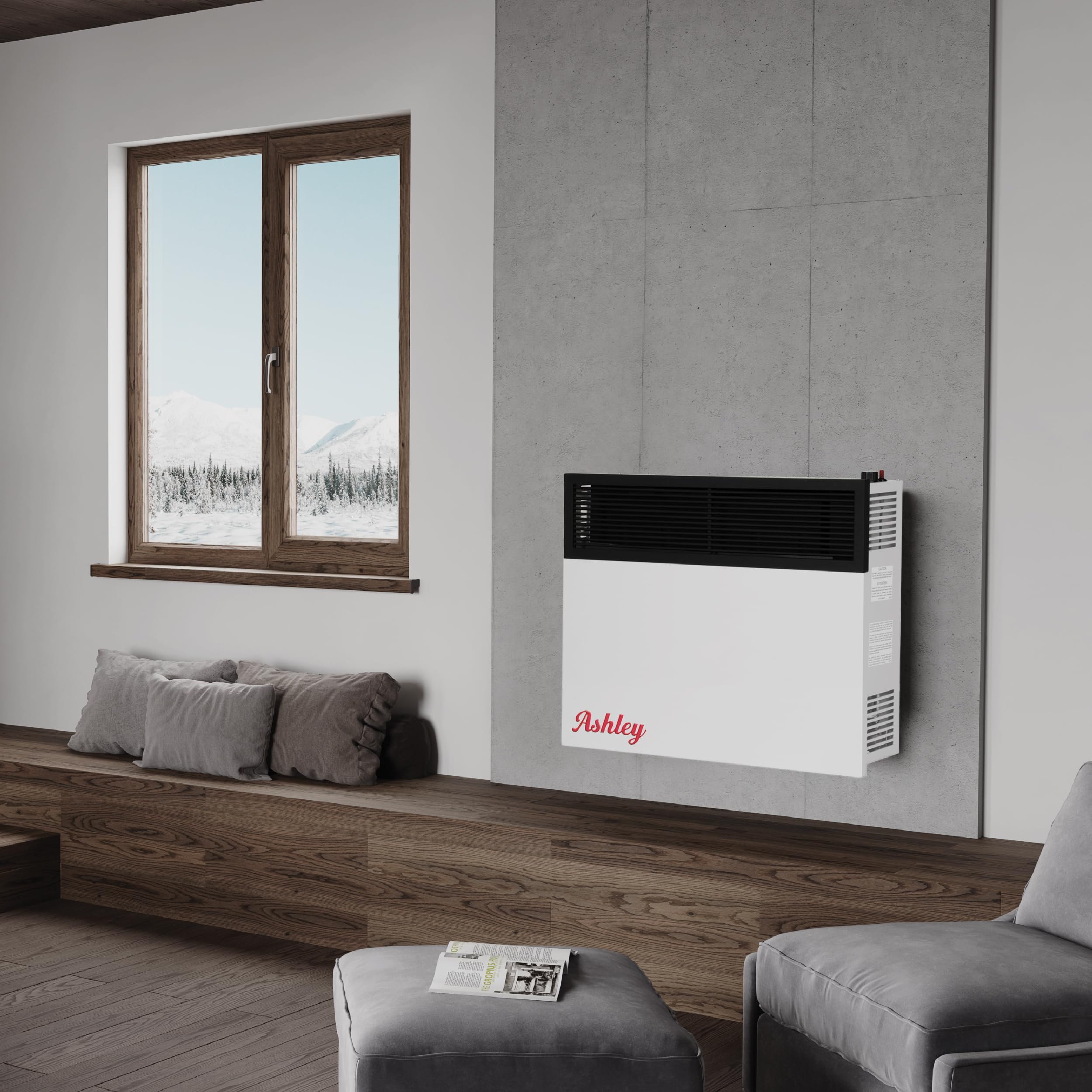 Ashley Direct Vent Wall Heater Dual Fuel 25,000 BTU