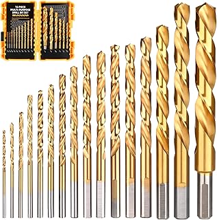 Cobalt Drill Bit Set- 16 PCS High-Speed Steel...,