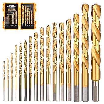 Drill Bit Set: Jobber Length Drill Bits (16)