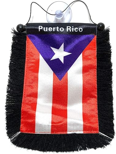 Miniatura 4 de Banderas de Puerto Rico para autos, accesorios adhesivos para casas de relaciones públicas puertorriqueñas, banderas para automóviles, pequeñas