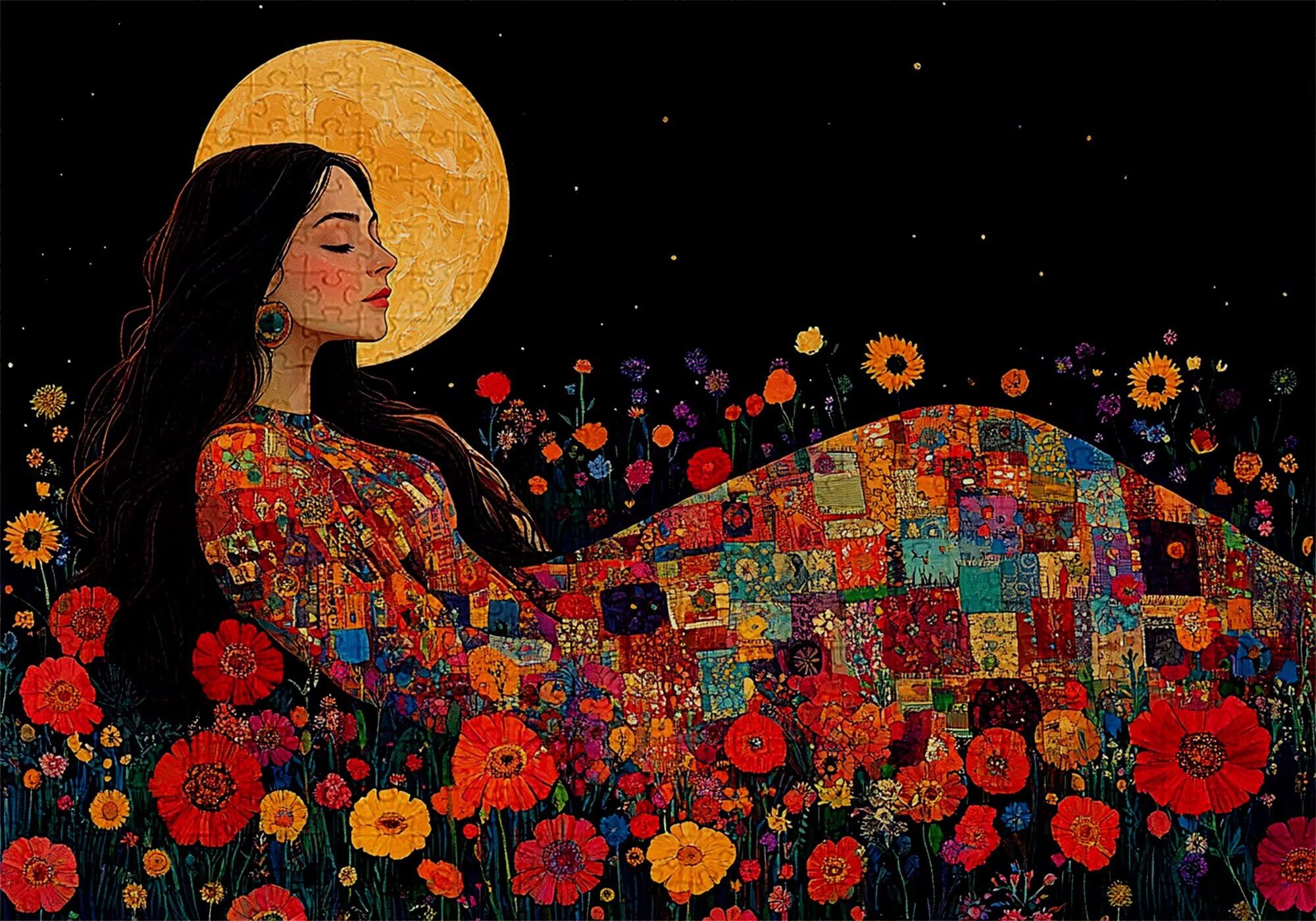 Puzzle 3000 elementów dla kobiet dorosłych kwiaty 122 x 81 cm unikalne rzemiosło klasyczne 3D drewniana układanka do rodzinnych gier biznesowych, układanka do samodzielnego wykonania nawet do