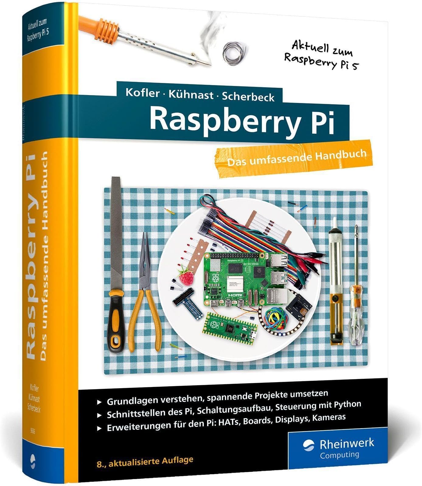 Raspberry Pi: Das große Handbuch. Über 1.000 Seiten in Farbe. Mit Einstieg in Linux, Python und Elektrotechnik. Aktuell zum Raspberry Pi 5, Pi-OS »Bookworm« und den GPIO-Bibliotheken