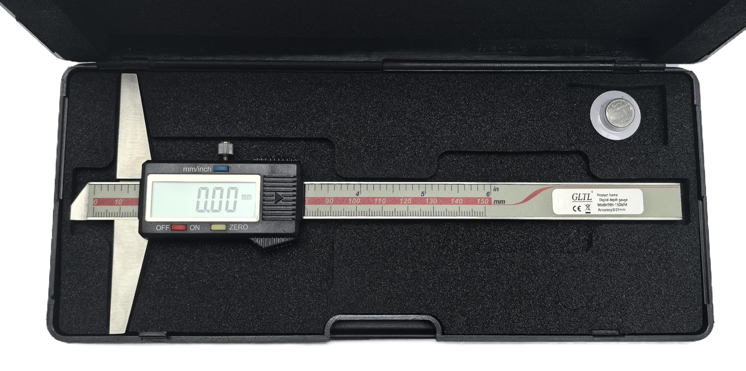 Calibro a corsoio 0-150 mm, 0-200 mm, 0-300 mm - 0,02 mm, precisione galvanica in lega, vite di bloccaggio per misurazione di tenuta