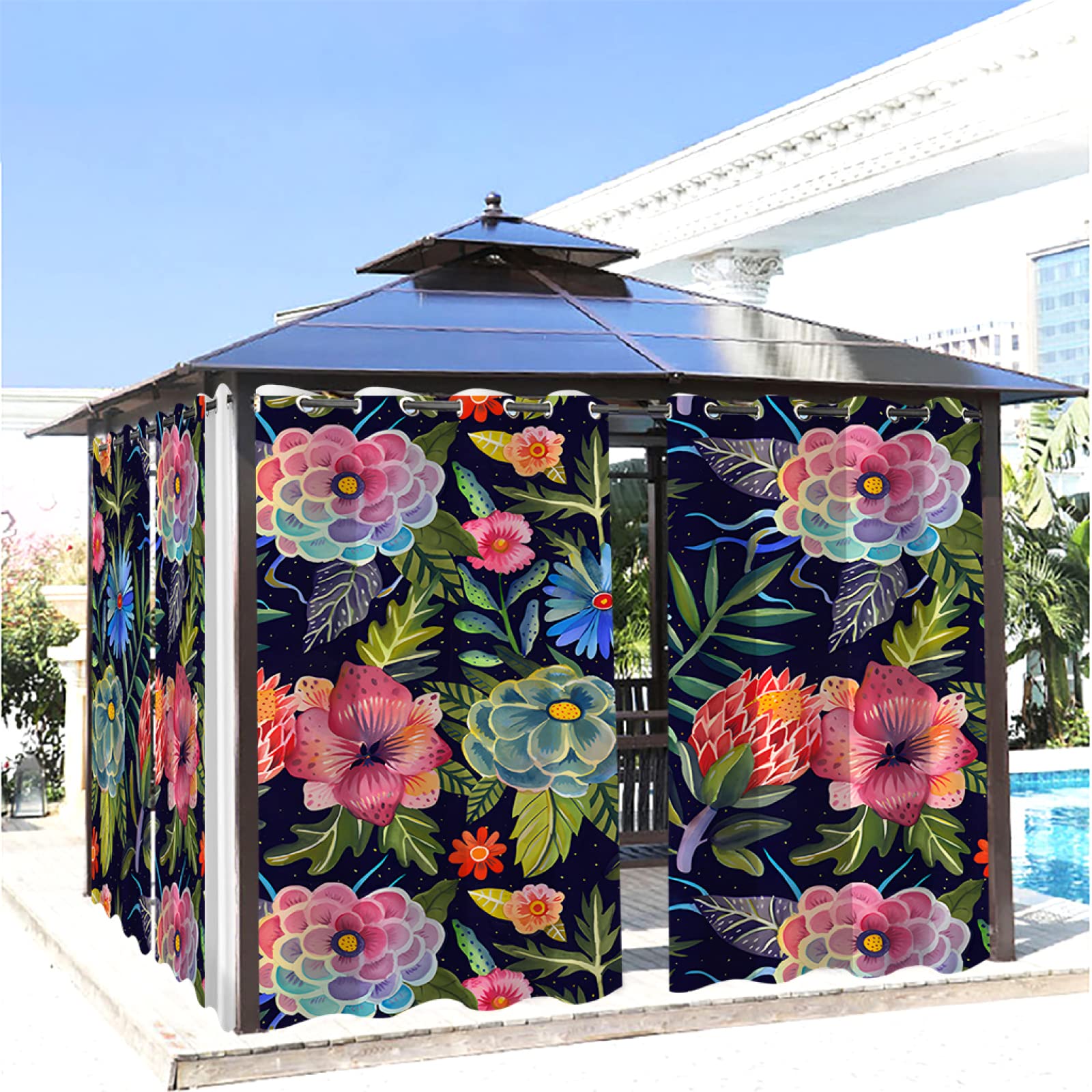 Rideau exterieur occultant anti vis-a-vis et pluie pour balcon et jardin