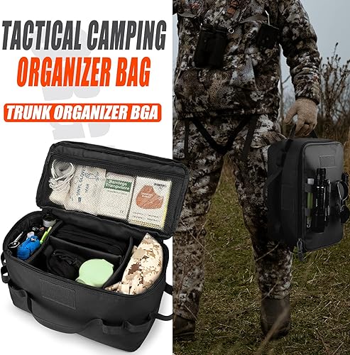 Miniatura 3 de bvya Bolsa táctica de almacenamiento para camping, 11 litros, bolsa de mano para uso al aire libre, organizador de utensilios de cocina, organizador