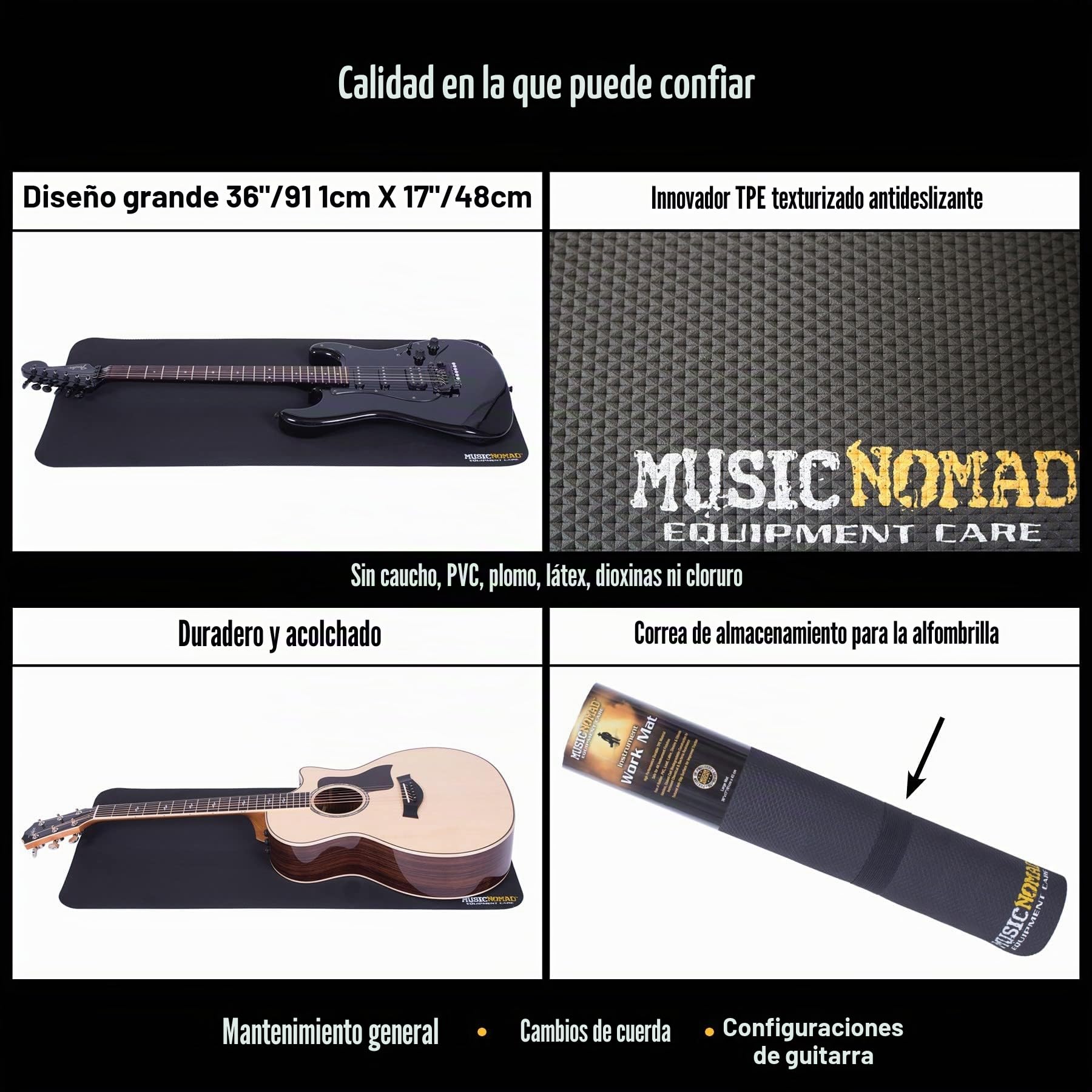 Music Nomad MN207 - Alfombrilla de trabajo y soporte para cubo