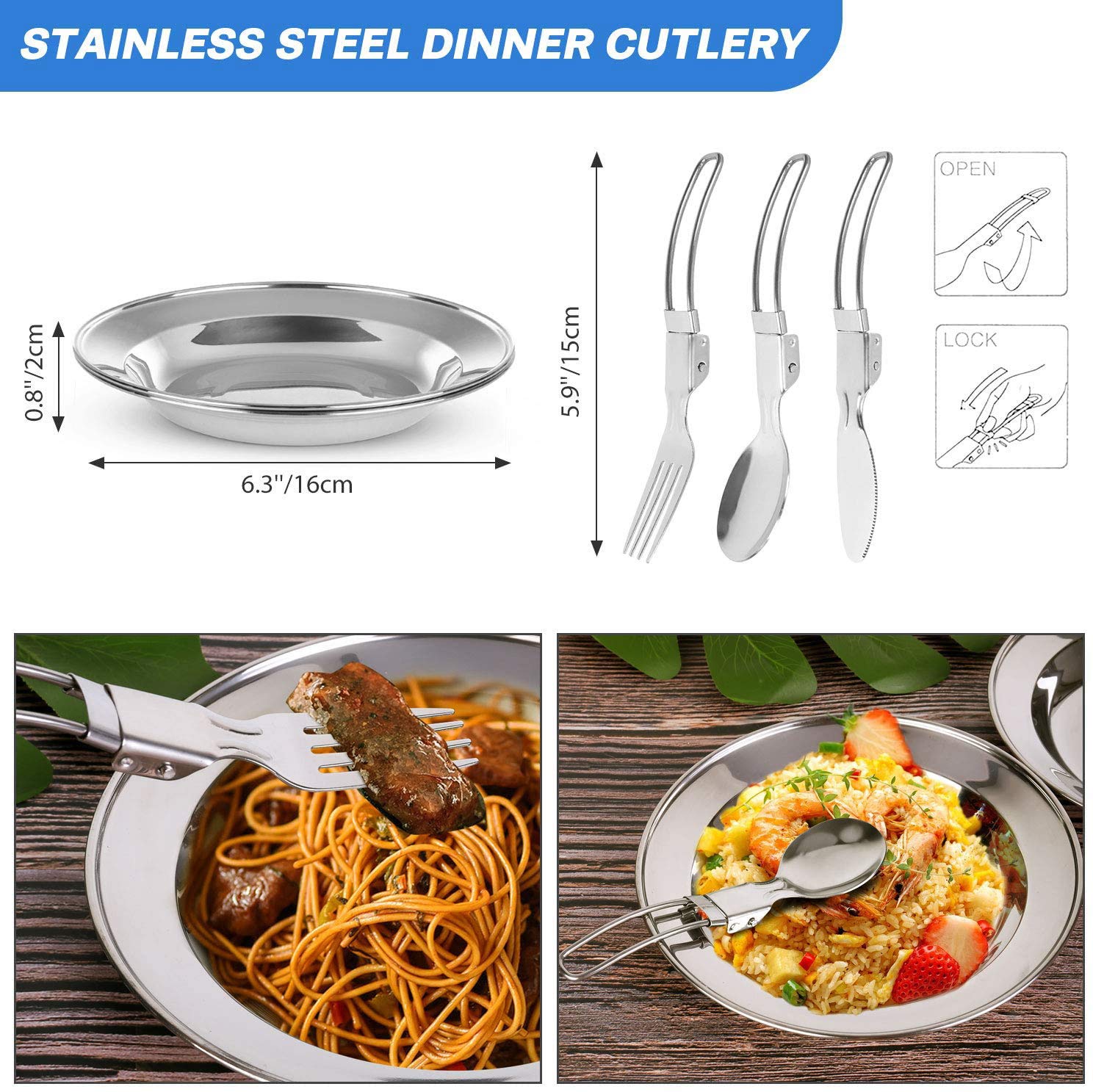 Batterie de cuisine de camping en aluminium anodisé dur pour 2 à 3 personnes, réchaud ultra léger avec casserole, théière et vaisselle en acier inoxydable, kit de cuisine compact pour camping